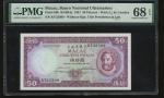 Macau: Banco Nacional Ultramarino, 50 patacas, 8.8.1981, serial number KY33309, (Pick 60b), PMG 68EP