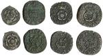 Charles I (1625-49), Halfpenny, 0.28g, rose both sides; Rose Farthings (3), type 3, m.m. lis, double