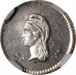 MEXICO. 1/4 Real, 1844/3-Mo LR. Mexico City Mint. NGC MS-64.