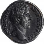 ANTONINUS PIUS, A.D. 138-161. AE Sestertius, Rome Mint, ca. A.D. 145-147. NGC VF.