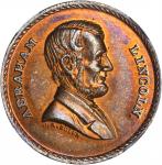 (C. 1865) Lincoln / With Malice Toward None medal by J.A. Bolen. Copper. 25mm. Musante JAB-20. MS-66