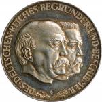 GERMANY. Weimar Republic. Bismarck & Hindenburg Silver Medal, ND (1930). PCGS SPECIMEN-64.