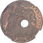INDOCHINEIIIe République (1870-1940). 1 cent, trou décentré 1939, A, Paris.