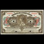 RUSSIA--EAST SIBERIA. Banque de LIndo-Chine. 500 Rubles, 12.2.1919. P-S1259s.