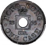 HONG KONG. Pattern One Cash Struck in Copper, 1863. PCGS Genuine--Planchet, Unc Details Secure Holde