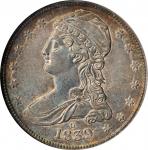 1839-O Capped Bust Half Dollar. Reeded Edge. HALF DOL. GR-1. Rarity-1. Repunched Mintmark. AU-58 (AN