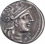 ROMAN REPUBLIC. C. Augurinus. AR Denarius (3.80 gms), Rome Mint, 135 B.C. CHOICE VERY FINE.