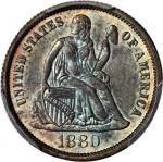 1880 Liberty Seated Dime. Proof-67 (PCGS). CAC.