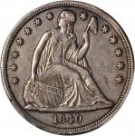 1840 Liberty Seated Silver Dollar. OC-2. Rarity-4+. EF-45 (PCGS).
