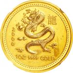 Australia. NGC AU DETAILS DAMAGED. EF. 100Dollar. Gold. Year of the Dragon Gold 100 Dollars
