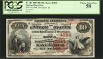 Davenport, Iowa. $10 1882 Brown Back. Fr. 483. The Iowa NB. Charter #4022. PCGS Currency Choice Abou