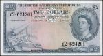 BRITISH CARIBBEAN TERRITORIES. British Caribbean Territories, Eastern Group. 2 Dollars, 1964. P-8c. 