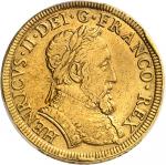 FRANCE / CAPÉTIENS Henri II (1547-1559). Piéfort quadruple du Double Henri d’or à la Gallia (octuple