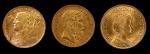 Lot of (3) World Gold Coins. (Uncertified).