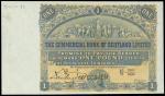 Commercial Bank of Scotland Limited, specimen ｣1, 2 January 1897, serial number 15/Q 200/500, blue o