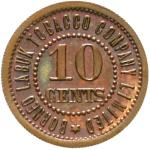 10 cents token copper undated (1900 / 1924). Borneo Labuk Tobaccocompany Limited. Proof coinage, sma