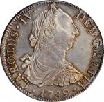 MEXICO. 8 Reales, 1789-Mo FM. Mexico City Mint. Charles IV. PCGS Genuine--Cleaned, AU Details Gold S
