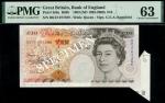 Bank of England, Graham Kentfield, ERROR 10, serial number DK73 077599, (EPM B369, Pick 386a), in PM