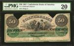 T-4. Confederate Currency. 1861 $50. PMG Very Fine 20.