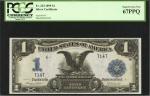 Fr. 233. 1899 $1 Silver Certificate. PCGS Currency Superb Gem New 67 PPQ. Low Serial Number.