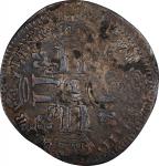 Edict of 1692 Recoined Billon Sol or Quinzain aux huit L. Louis XIV. 1694-T. Nantes Mint. Undertype: