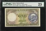 EGYPT. National Bank of Egypt. 1 Egyptian Pound, 1926-30. P-20. PMG Very Fine 25.