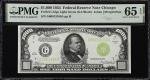Fr. 2211-Glgs. 1934 Light Green Seal $1000 Federal Reserve Note. Chicago. PMG Choice Uncirculated 65
