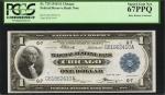 Fr. 729. 1918 $1 Federal Reserve Bank Note. Chicago. PCGS Currency Superb Gem New 67 PPQ.