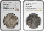 PHILIPPINES. Duo of Chopmarked Pesos (2 Pieces), 1903. Both NGC Certified.