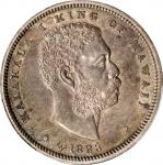 1883 Hawaii Half Dollar. AU-58 (PCGS).