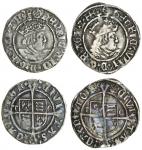 Henry VIII (1509-47), second coinage, Halfgroats (2), Canterbury under Archbishop Cranmer, 1.33g, m.