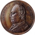 Undated (ca. 1860) Lewis Cass Political Medal. Restrike. DeWitt-LC 1848-1. Copper. Mint State.