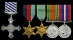 第二次世界大战之惩戒行动飞行优异十字勋章 完未流通 Defence and War Medals 1939-45, the campaign group mounted as worn