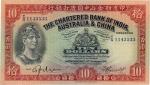 BANKNOTES. CHINA - HONG KONG. Chartered Bank of India, Australia & China : $10, 18 November 1941, se