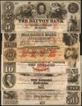 Lot of (6) Obsolete Banknotes from Various States and Issuers. Fine to Choice Uncirculated.
