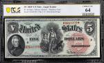 Fr. 64. 1869 $5 Legal Tender Note. PCGS Banknote Choice Uncirculated 64.