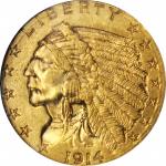 1914-D Indian Quarter Eagle. MS-62 (NGC).