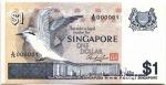Singapore 1976-84, $1 (KNB13) Low no. A/76 000001, UNC 