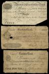 Boston Bank (William Ingelow & Son), ｣1 (2), 1818, 1824, black and white, partners initials top left