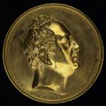 GREAT BRITAIN George IV ジョージ4世(1820~30) AE Gilt Medal 1827 EF