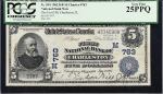 Charleston, Illinois. $5  1902 Date Back. Fr. 590.  The First NB.  Charter #763.  PCGS Currency Very