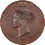 1890年锡兰5 分。CEYLON. 5 Cents, 1890. Victoria. NGC PROOF-63 Brown.