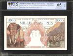 FRENCH INDO-CHINA. Banque de LIndo-Chine. 1000 Piastres, ND (1951). P-84s1. Specimen. PCGS BG Gem Un