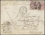 Hong Kong Covers and Cancellations Military Mail 1883 (11 Dec.) envelope from a seaman on H.M.S. Lin