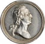 Undated (ca. 1864) Washington - Lincoln Medalet. Paquet P Obverse - Paquet Lincoln Die. Silver. 18 m