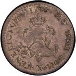 1738-X Sou Marque. Amiens Mint. Vlack-212. Rarity-6. AU-53 (PCGS).