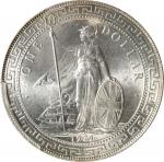 1929-B年英国贸易银元站洋一圆银币。孟买铸币厂。GREAT BRITAIN. Trade Dollar, 1929-B. Bombay Mint. PCGS MS-65.