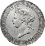 1867/6年香港壹圆银币。香港造币厂。(t) HONG KONG (SAR). Dollar, 1867/6. Hong Kong Mint. Victoria. PCGS Genuine--Fil