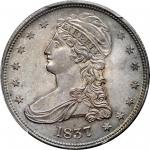 1837 Capped Bust Half Dollar. Reeded Edge. 50 CENTS. GR-23. Rarity-2. MS-64+ (PCGS). CAC.