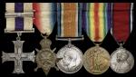 A Battle of the Somme 1916 M.C. and Spring Offensive 1918 Second Award Bar group of five awarded to 